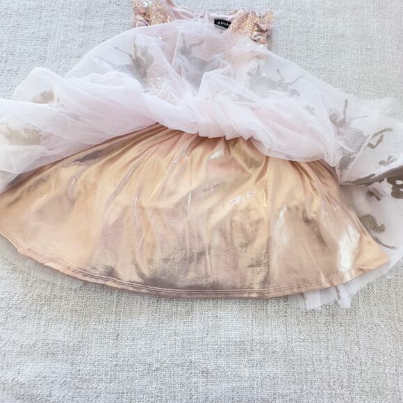 Zunie Pink Sequin & Tulle Unicorn Dress EUC 2 - Picture 5 of 9